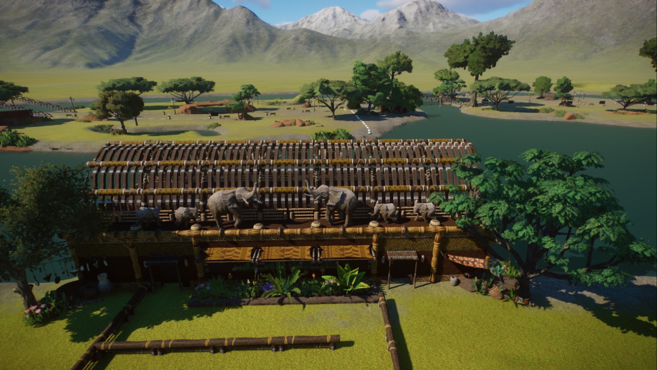 African Island with 4 habitats and Boat ride