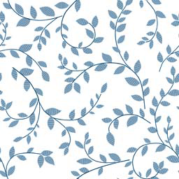 Blue and cream Vines Wallpaper 275cm Wall Slider
