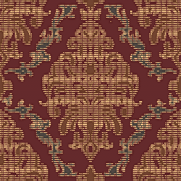Victorian Wall Panel Slider Square Dark Red