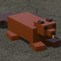Blocky Animals - North American Beaver