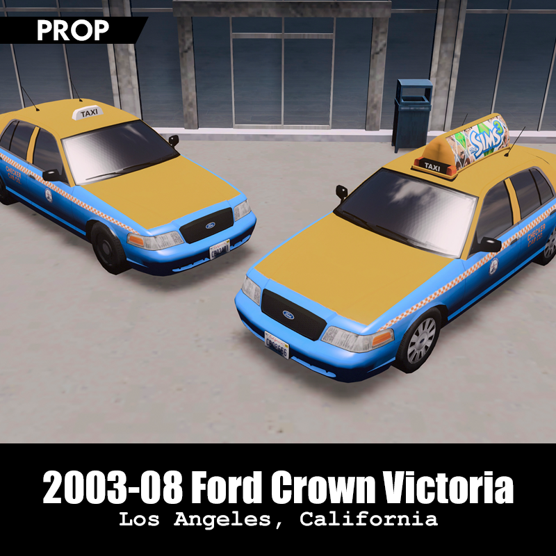 LA Checker Cab - 2003 & 2008 Ford Crown Victoria (Prop Pack)