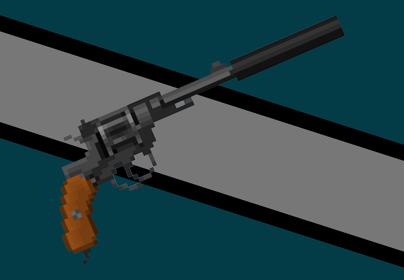 Revolver with a silencer