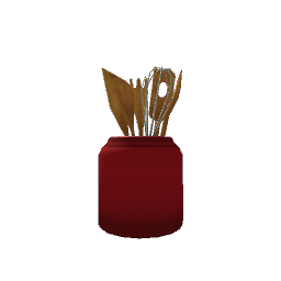 Utensil Jar- Red