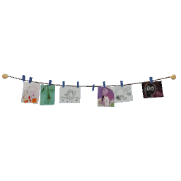 Kids Clothesline Art- Colored