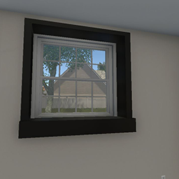 Window Casement Satin Black