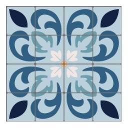 2x2 Painted Tiling for floors