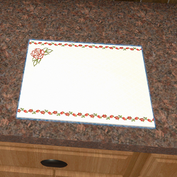 Linen Placemat with embroidered details