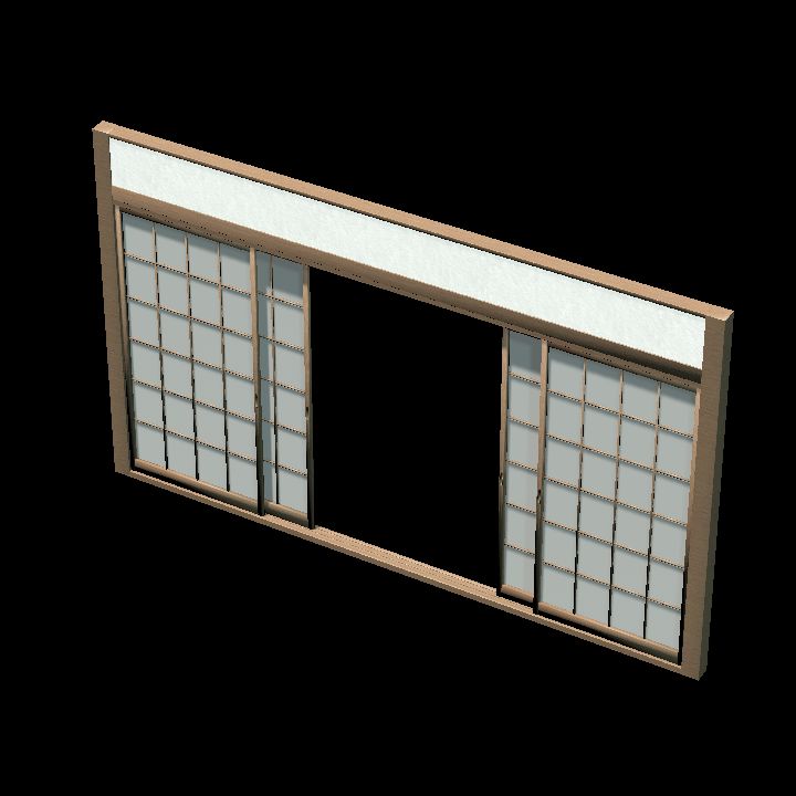 Shoji screen wall sliding door open
