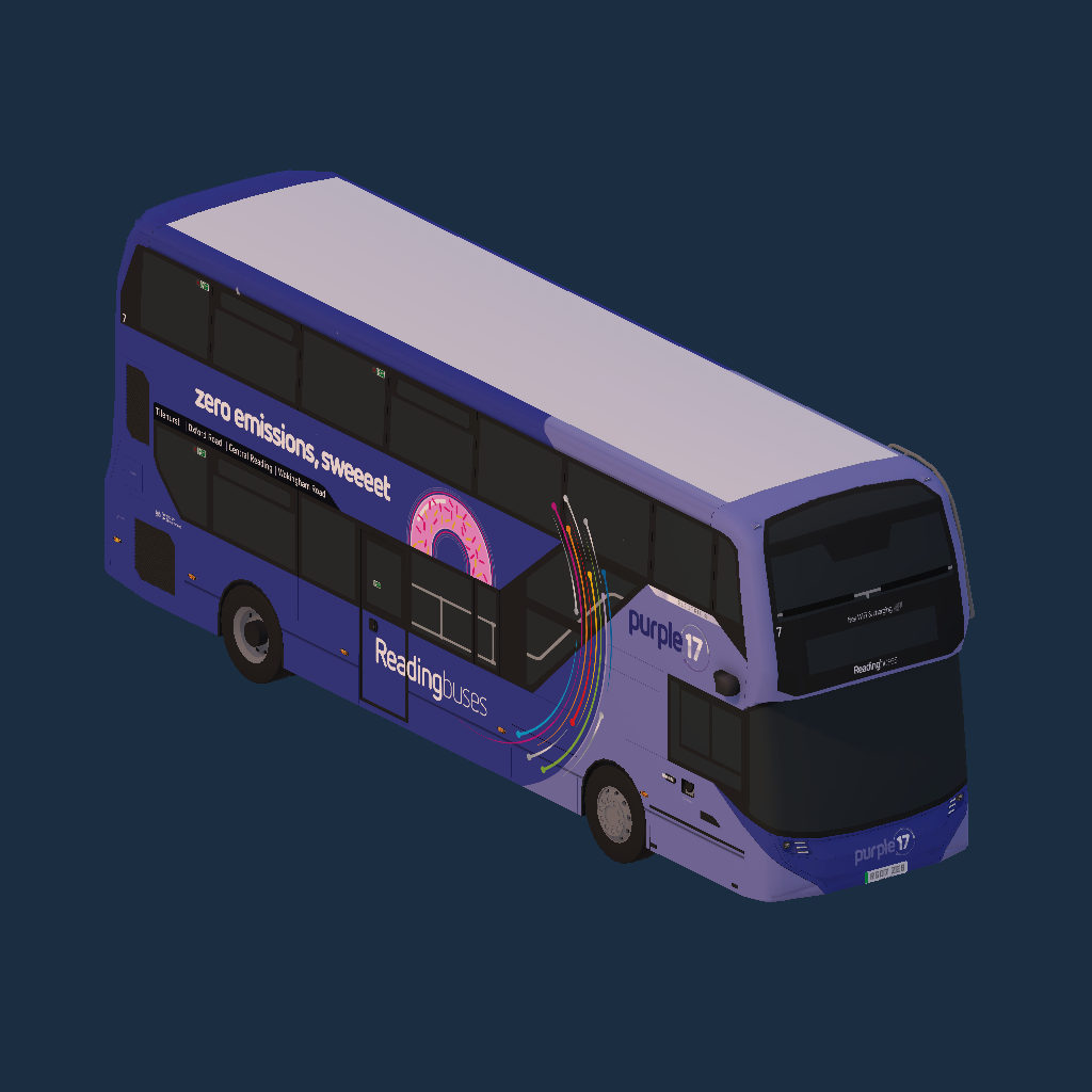 Reading Buses 7 RG07 ZEB Purple 17 Livery