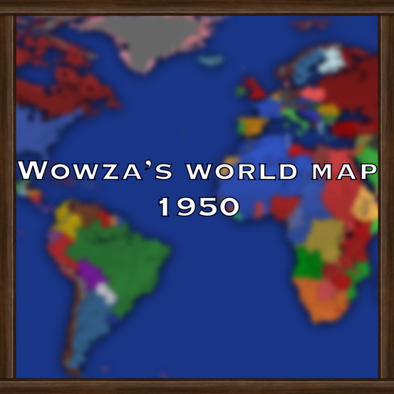 Wowza's World Map - 1950