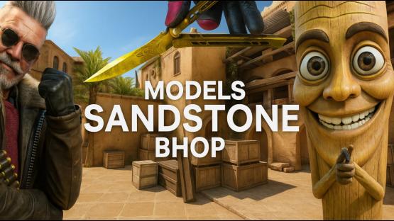 RANDOM MODELS AND EVERYONE HAS BHOP AT SANDSTONE – Counter-Strike 2 Mod