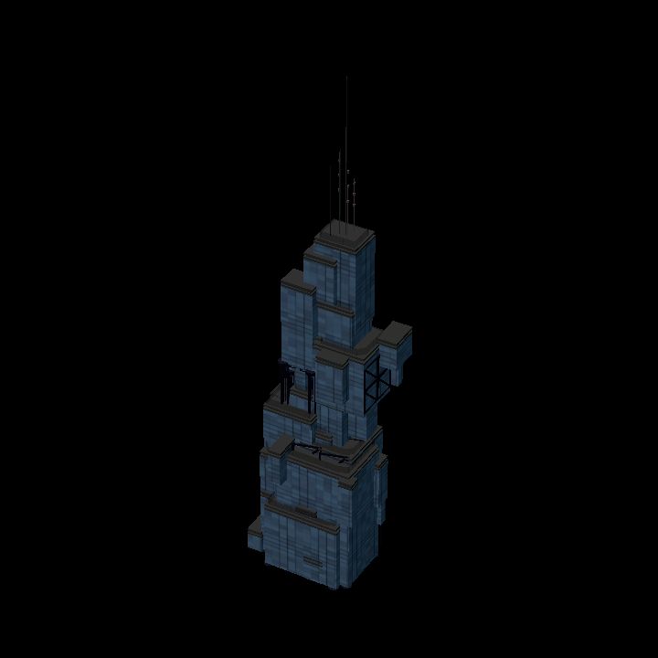 Low Poly Scifi Towers E 3 