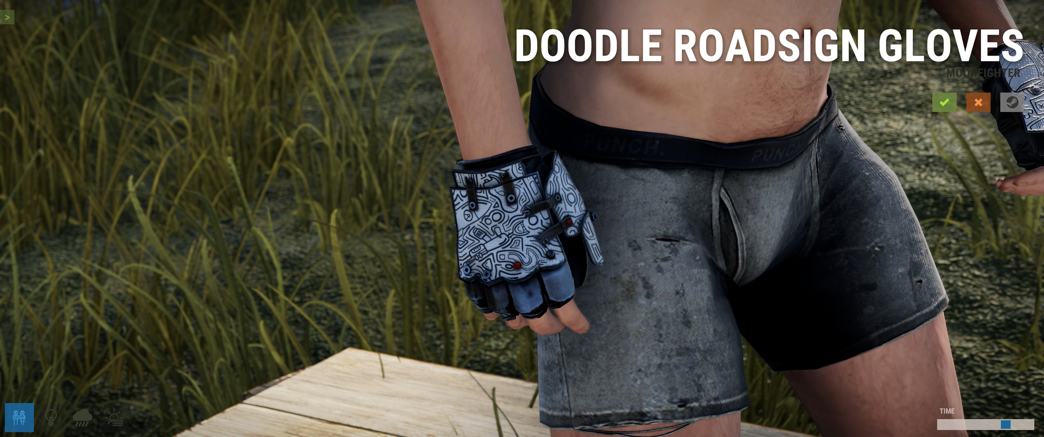 Doodle Roadsign Gloves