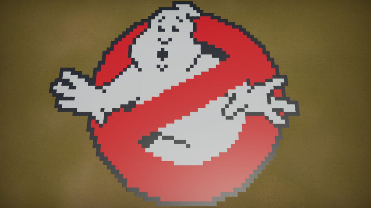 Ghostbusters Logo -  Pixel Art - 4m x 4m Metal Alloy Panels -**Non-lighted and grid placement only**