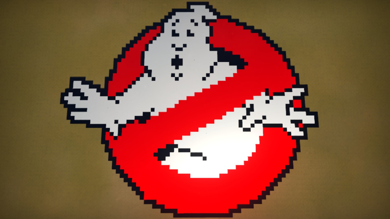 Ghostbusters Logo - Light Panels -**Lighted Panels with Simple Placement** (can rotate all axis)