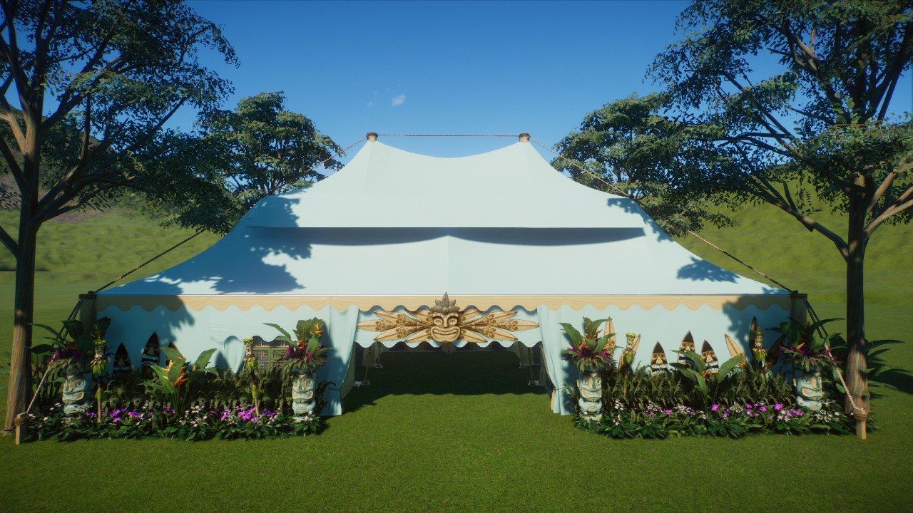 Tropical Party Admin Tent