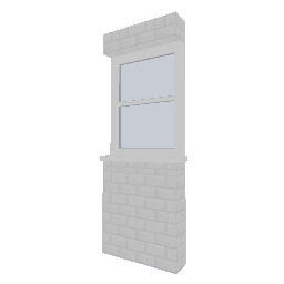 Brick Window - White