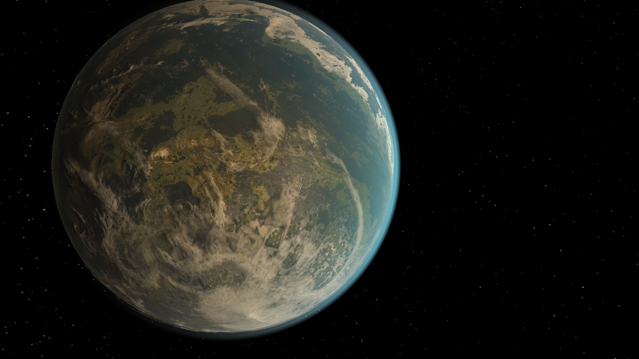 Earth-like moon orbiting a gas giant