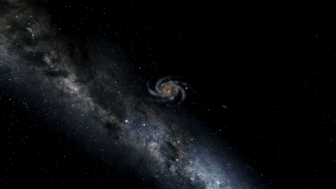 Large Galaxy & Small Galaxy Collision