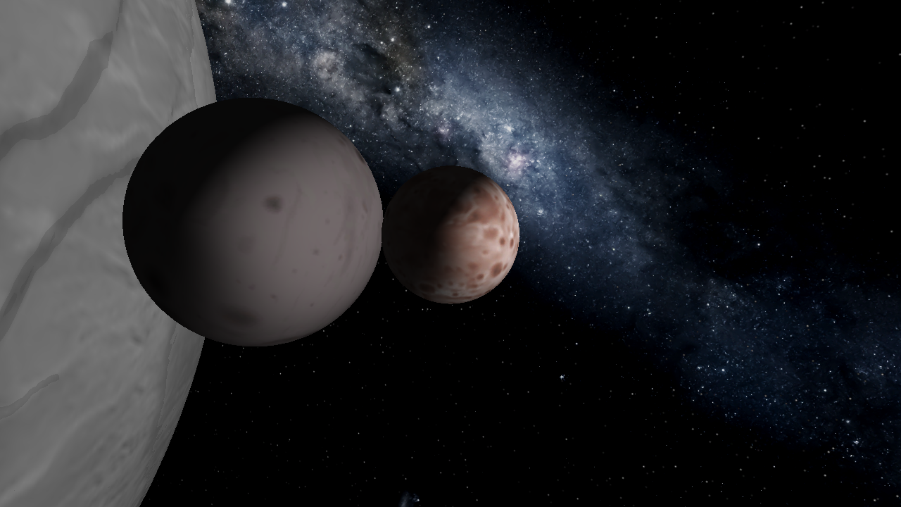 Size Comparison of Objects no stars no black holes