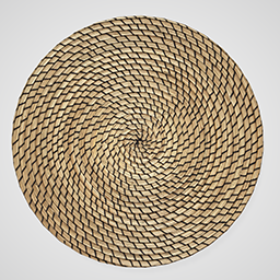 Round Placemat Weaved Tan