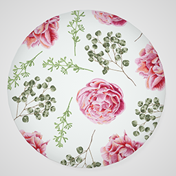 Round Placemat Floral Pink