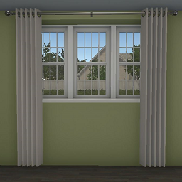 Curtains Wide Long (Off White)