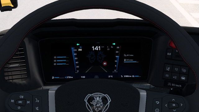 Blue Dashboard For Scania 2025