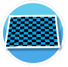 Blue and Black Chequered Floor