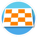 White and Orange Chequered Floor