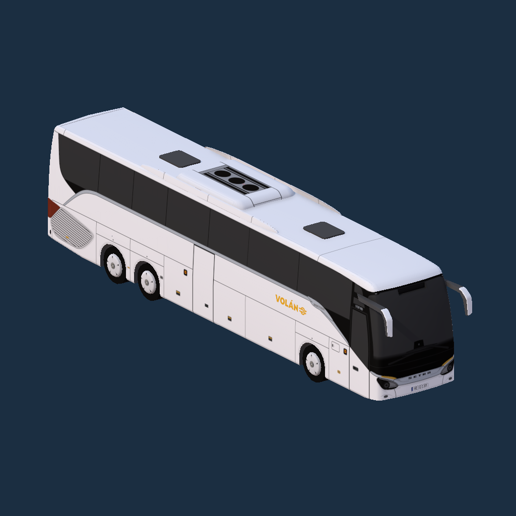 Setra S517 HD Volán 2025-ös logó (sárga)