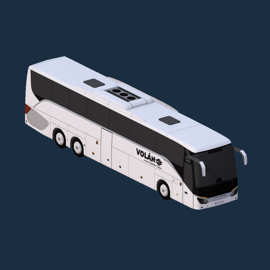 Setra S517 HD Volán 2025-ös logó (fekete)