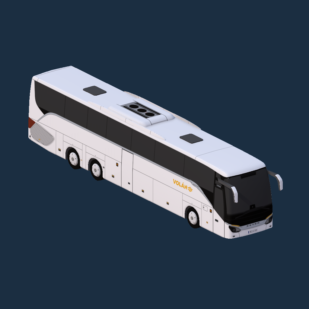 Setra S519 HD Volán 2025-ös logó (sárga)