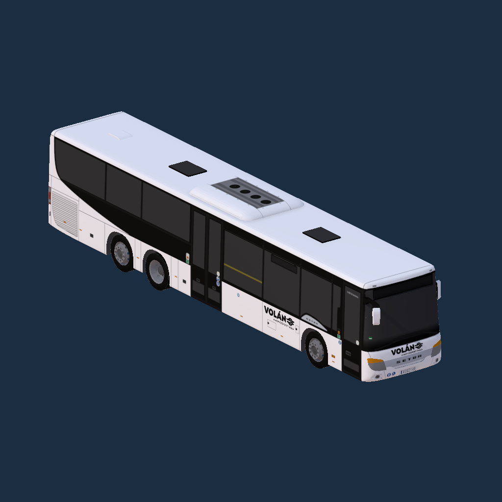 Setra S 418 LE Buisness Volán 2025-ös logó (fekete)