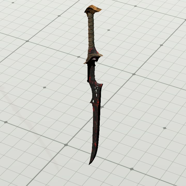 Sword, Lava (Vertical Down)