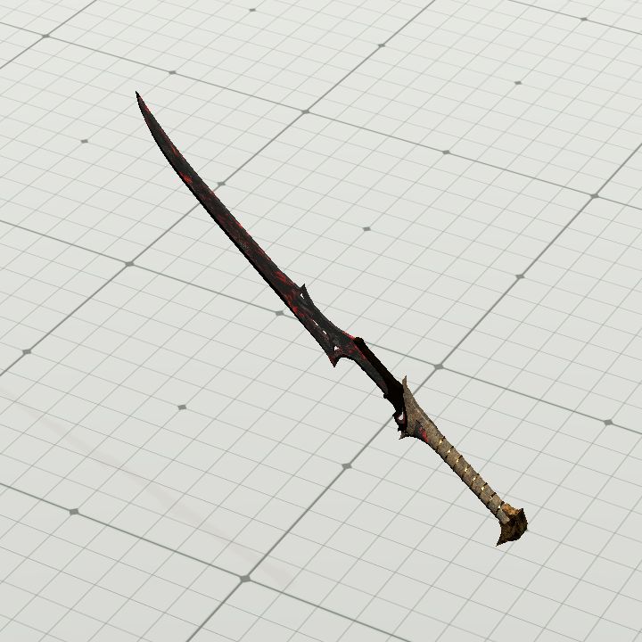 Sword, Lava (Angled Left)