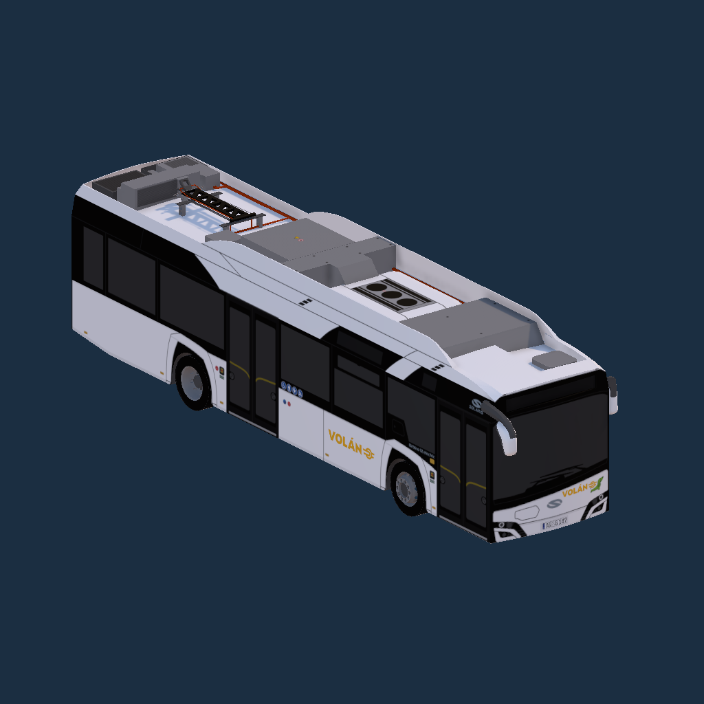 Solaris Urbino 12 IV Electric Volán 2025-ös logó (sárga)
