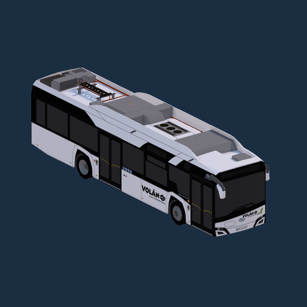 Solaris Urbino 12 IV Electric Volán 2025-ös logó (fekete)
