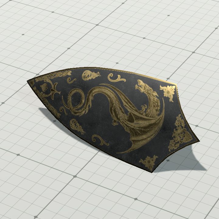 Shield, Dragon Crest (Leaning)