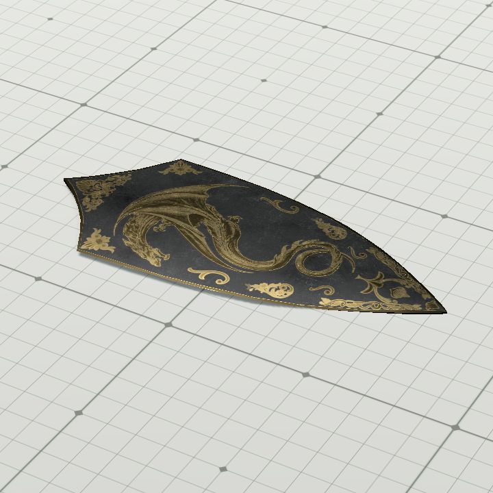 Shield, Dragon Crest (Prone, Obverse)