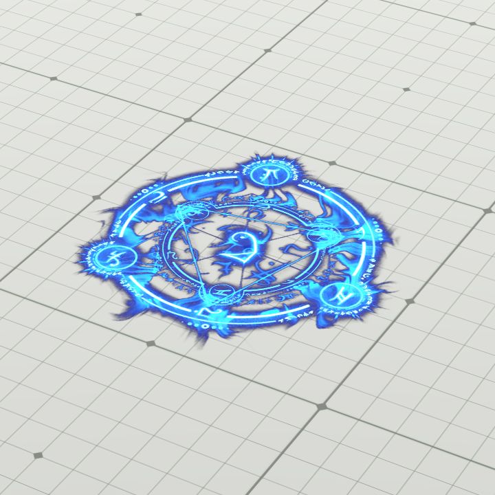 Sigil of Azure Flame {Animated} (Floor)