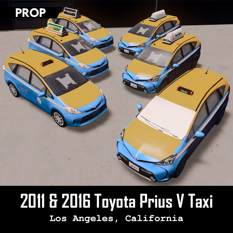 LA Checker Cab - 2011 & 2016 Toyota Prius V Prop Pack