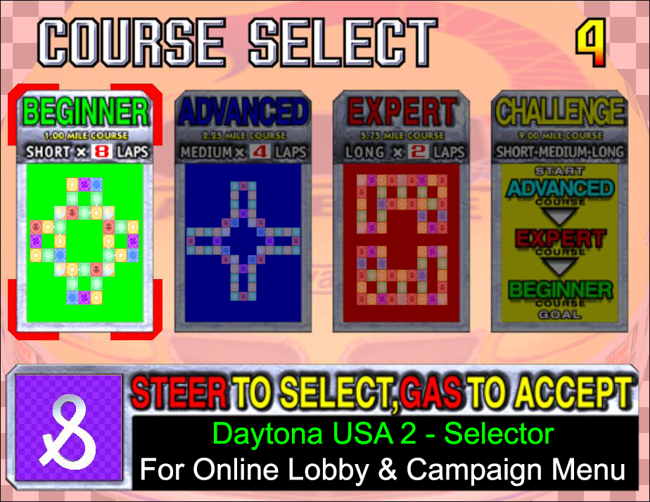 Daytona USA 2 - Selector [Online & Campaign Menu Music Mod]
