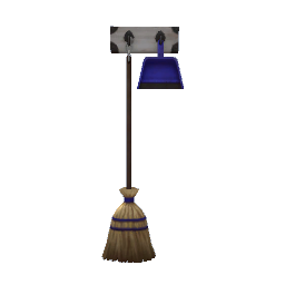 Hanging Broom and Dustpan- Blue
