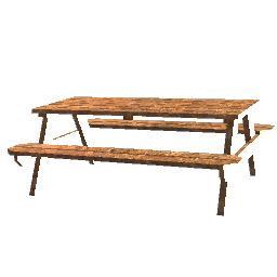 Old Wooden Picnic Table