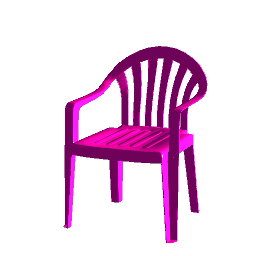 Plastic Outdoor Chair - Pink