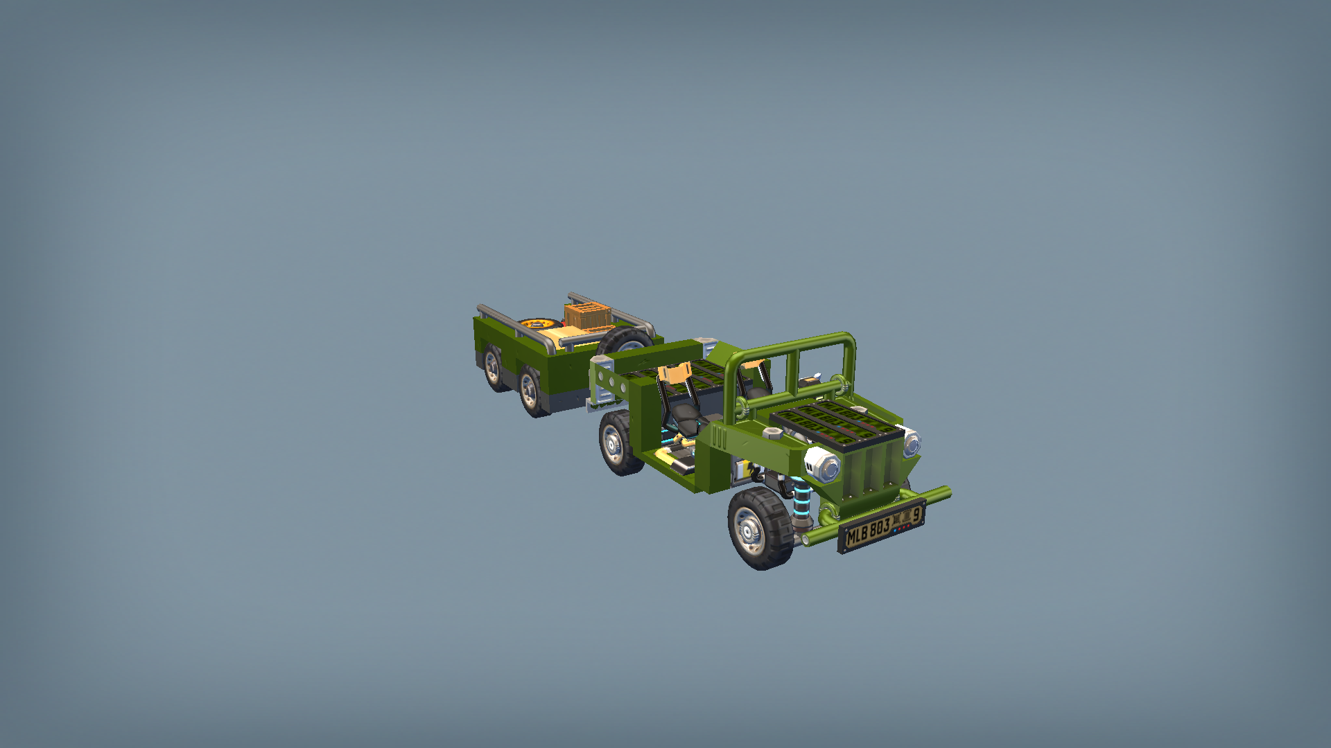 jeep willys with trailer (NO MODS)