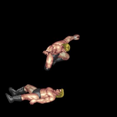 Jumping Knee Drop (face up, near head)