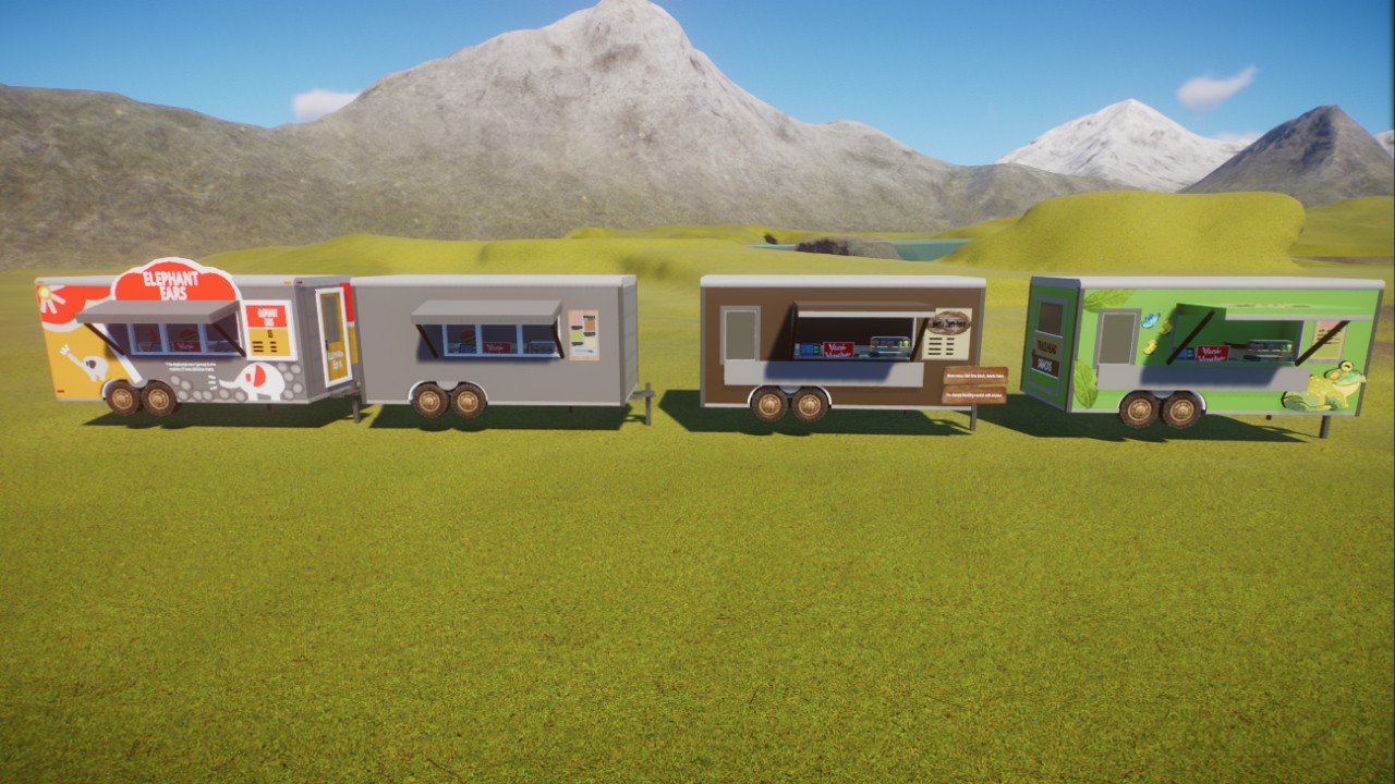 Zoo Food/drink  Trailer Set