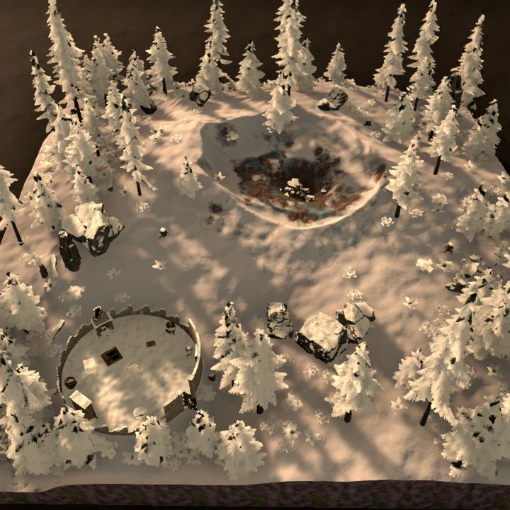 Evening Winter Crater